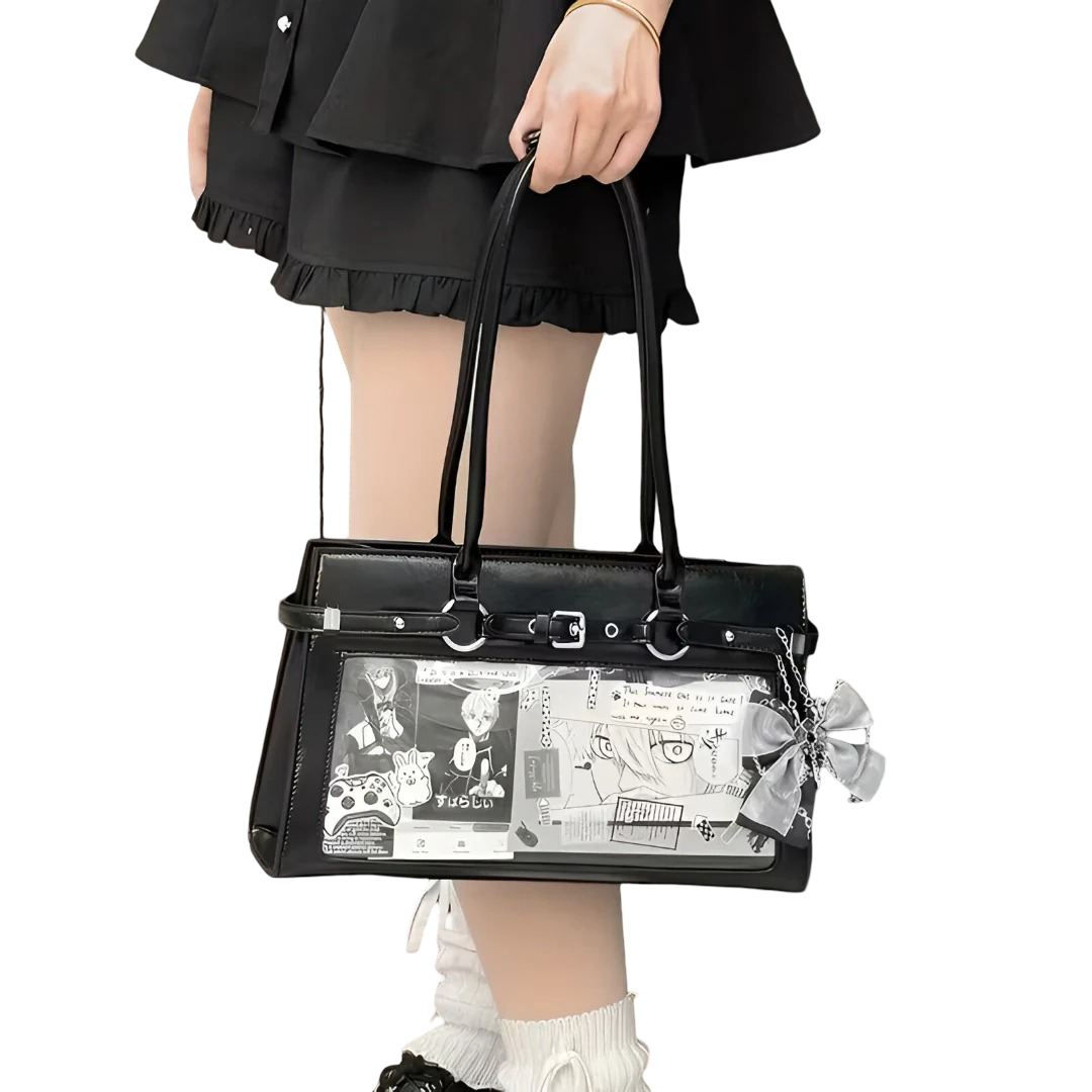 絵を入れる場所があるバッグ