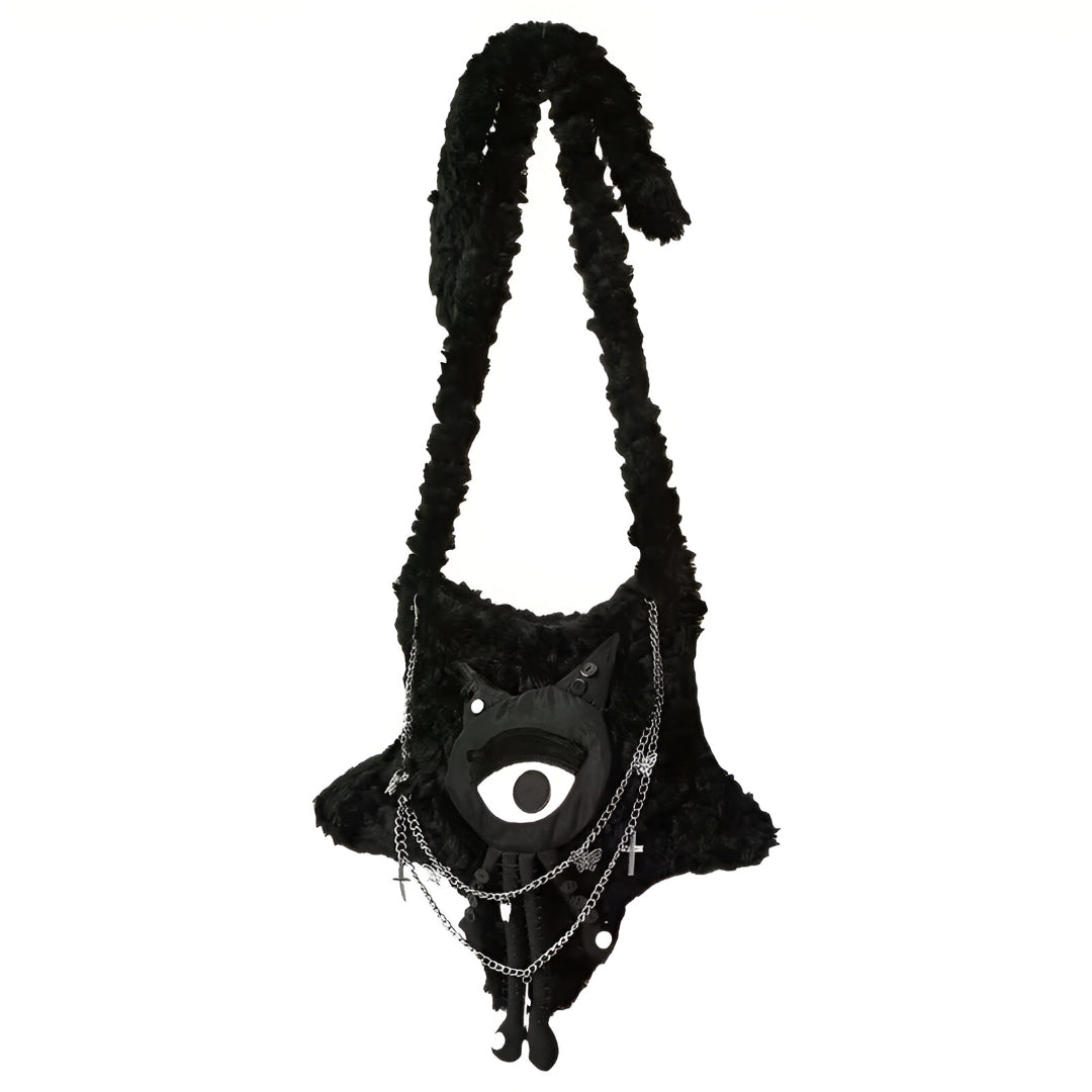 不気味な瞳バッグ